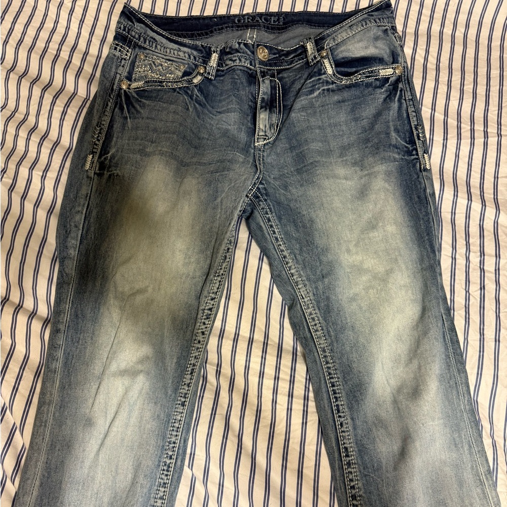 Grace Women’s Faded Blue Relaxed Jeans